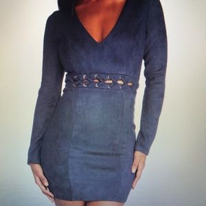 NWT Navy Blue velvet dress